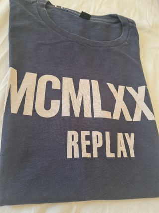 T-shirt Replay Uomo Tg.M Blu