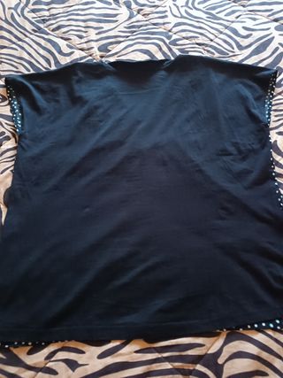 Camiseta Bimba y Lola - Negra con lunares verdes