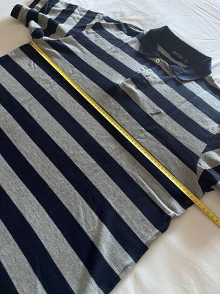 Polo Nautica rayas azul marino gris
