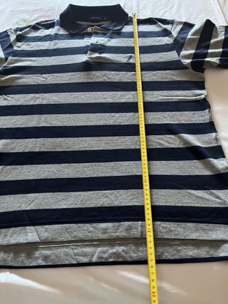 Polo Nautica rayas azul marino gris