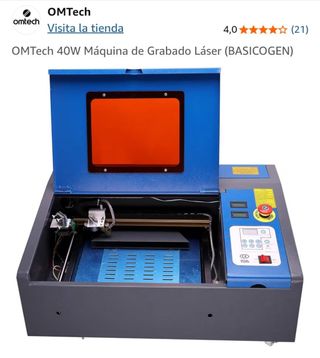 Máquina Grabado Láser 40W y enfriador de agua