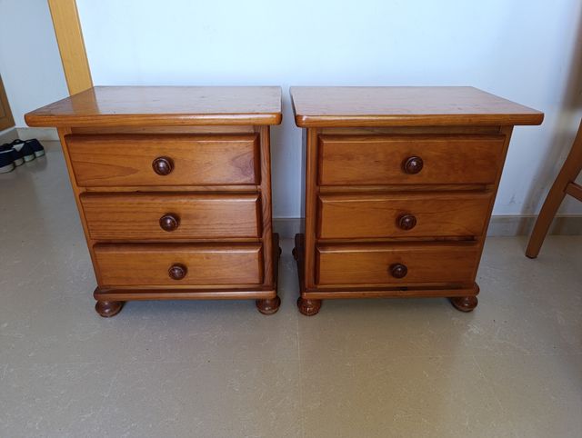 Litera madera niños - 2 camas y mesitas de noche