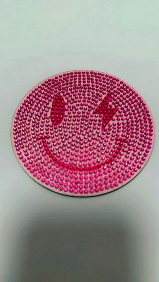 Set de 8 Posavasos con piedras Brillantes Rosa.