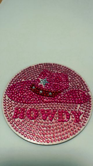 Set de 8 Posavasos con piedras Brillantes Rosa.