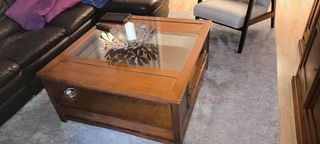 Mesa centro madera - cristal