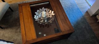 Mesa centro madera - cristal