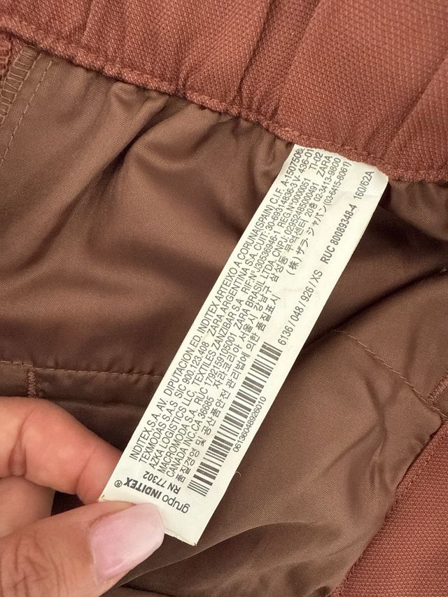 Pantalones rectos marrón