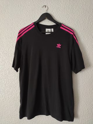 Camiseta Adidas Negra Rosa