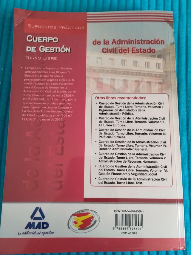 Cuerpo Gestión, turno libre, Administración Civ...