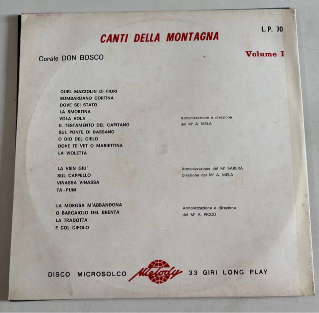 LP Canti della Montagna - Folk