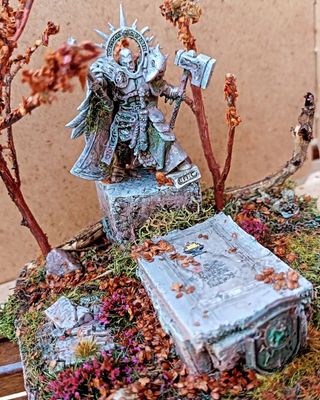 Diorama Warhammer: Héroe caído
