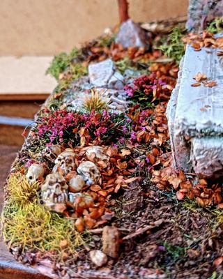 Diorama Warhammer: Héroe caído