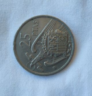 Moneda 25 pesetas España Franco año 1957