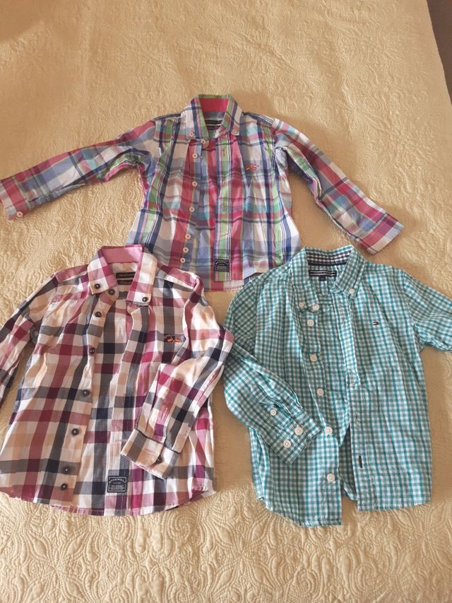 3 Camisas niño Tommy Hilfiger y Spagnolo