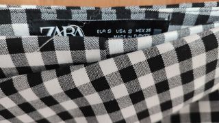Falda pantalón vichy blanco-negro