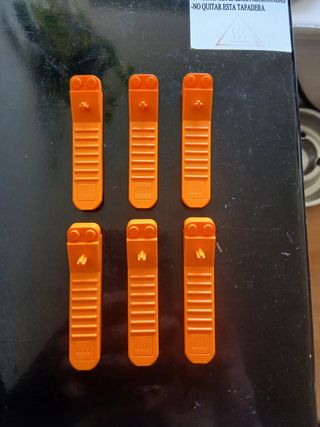 6 Separadores LEGO naranja