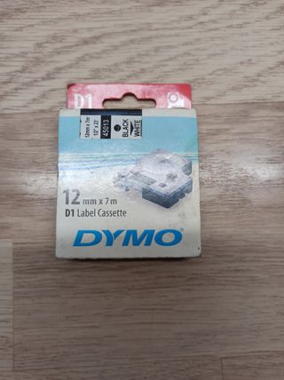 Cinta Dymo D1 12mm x 7m - Negro/Blanco