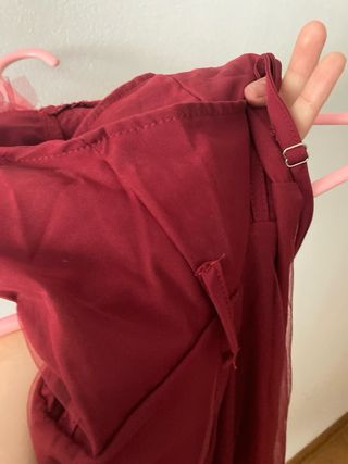 Vestido burdeos corset fiesta