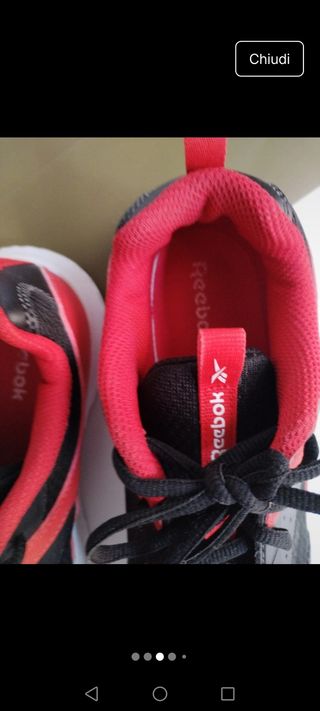Reebok Bambino - Scarpe Nere/Rosse