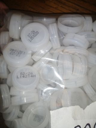 300 tappi bottiglie bianchi riciclo