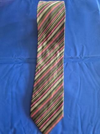 Corbata Vittorio Pacani seda verde-rosa