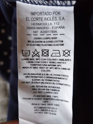Vestido lunares azul marino