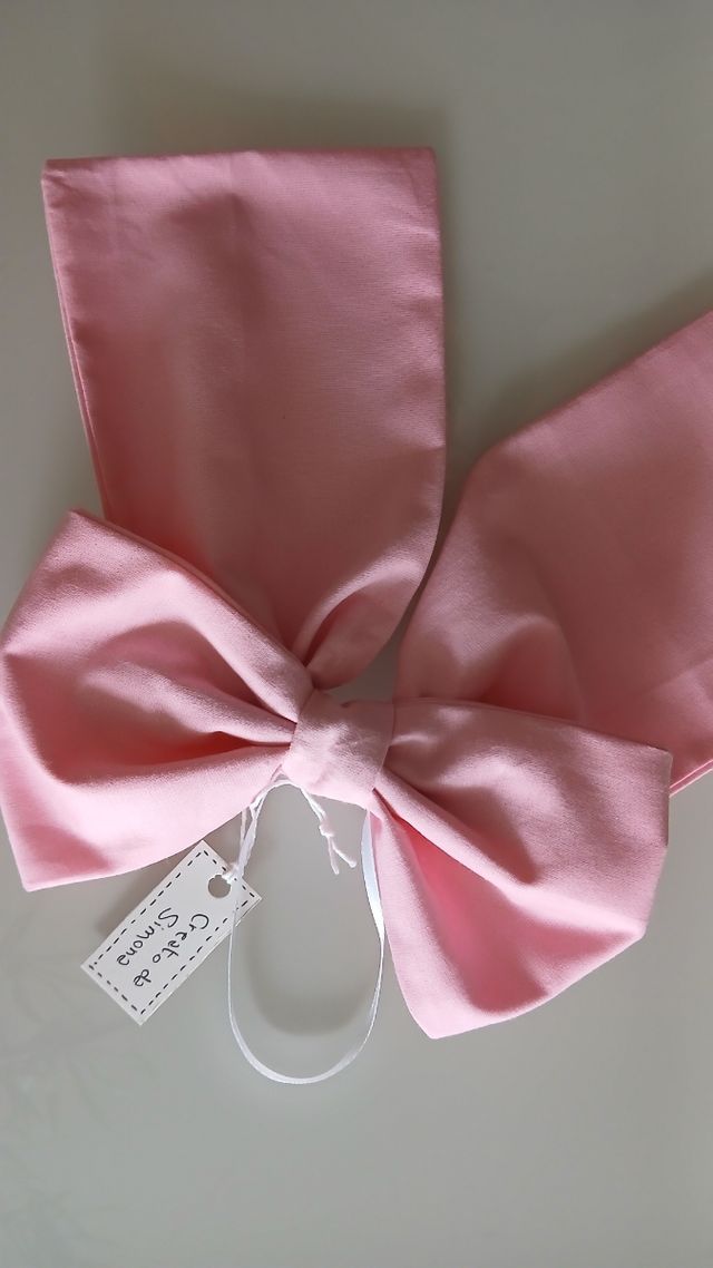 Fiocco nascita rosa bimba e 2 cuori