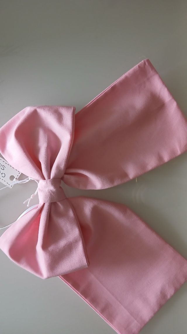 Fiocco nascita rosa bimba e 2 cuori