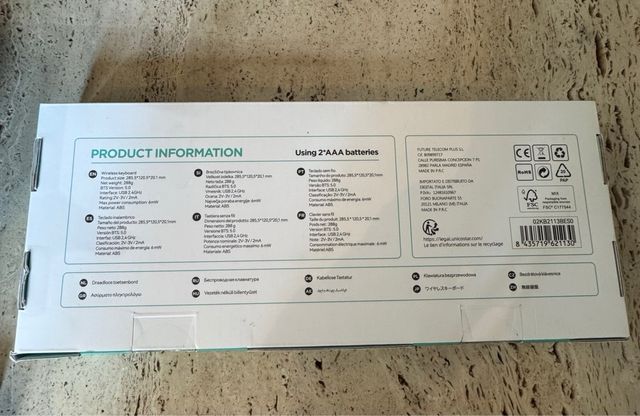 Teclado inalámbrico Uni. KB2113 - Gris plata