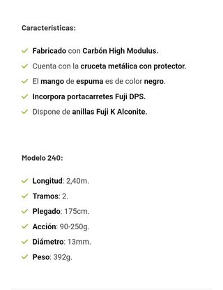 Caña Pesca Atún Spinning, caña atún Kali kunnan, 