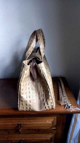Bolso piel beige Italia