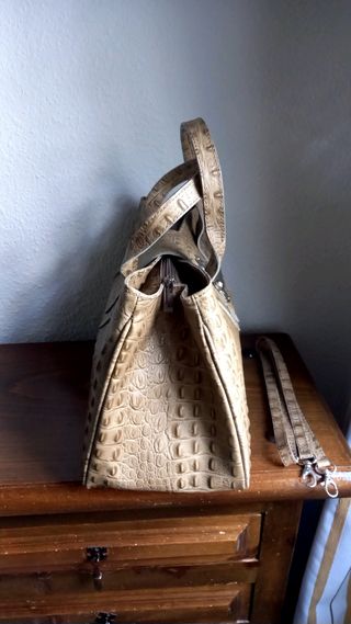 Bolso piel beige Italia