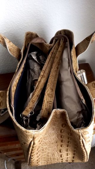 Bolso piel beige Italia