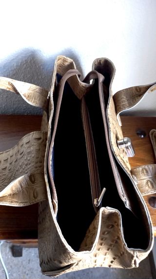 Bolso piel beige Italia