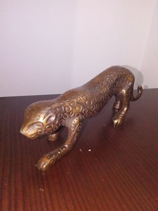 Figura leopardo bronce vintage