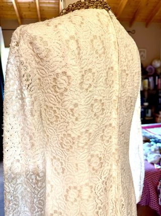 Vestido Blanco Bordado Talla 38/40