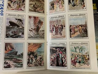 12 figurine di copertine con Domenica delCorriere