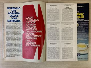 12 figurine di copertine con Domenica delCorriere