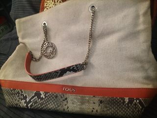 Bolso Tous beige y naranja