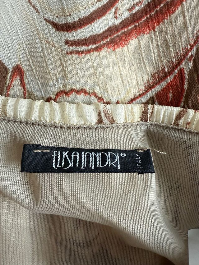 Gonna lunga beige e rossa tg. S