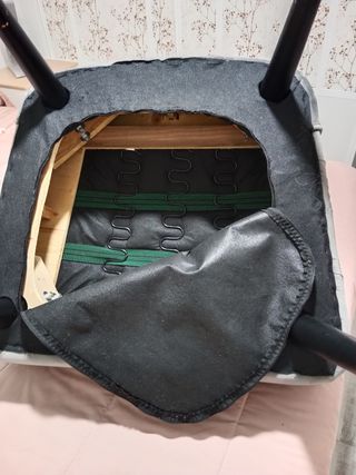 Butaca de terciopelo gris