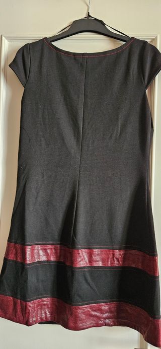 Vestido fiesta negro/rojo