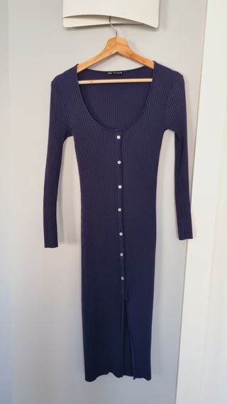 Vestido Zara azul - largo