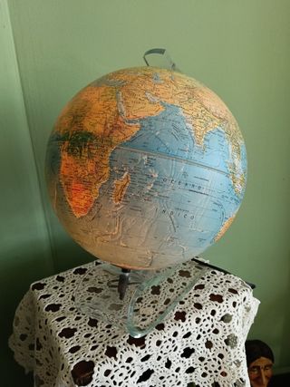 Globo terráqueo vintage lámpara
