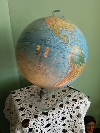 Globo terráqueo vintage lámpara