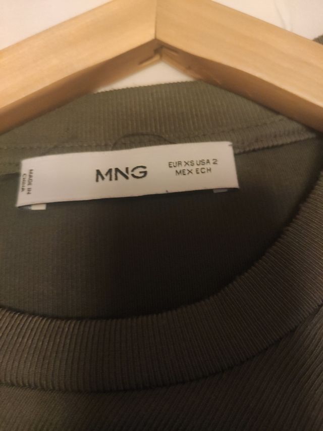 Vestido Mango XS - Verde Oliva