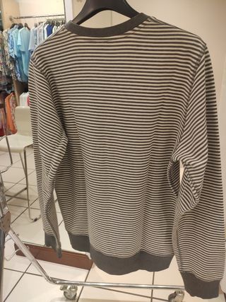 Sudadera Carhartt rayas gris-blanca Talla S