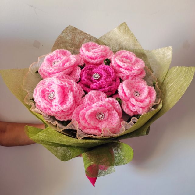Ramo rosas crochet