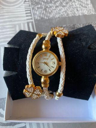 Reloj LISKA dorado y blanco