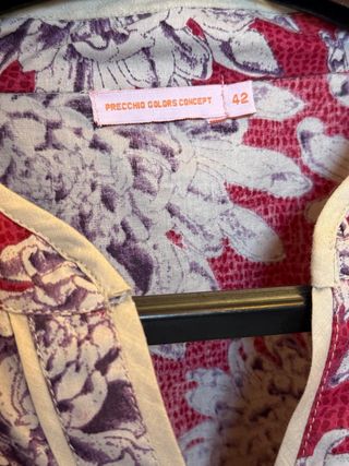 Vestido rojo estampado - manga francesa